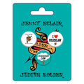 Multicoloured 3 Button Badge Set